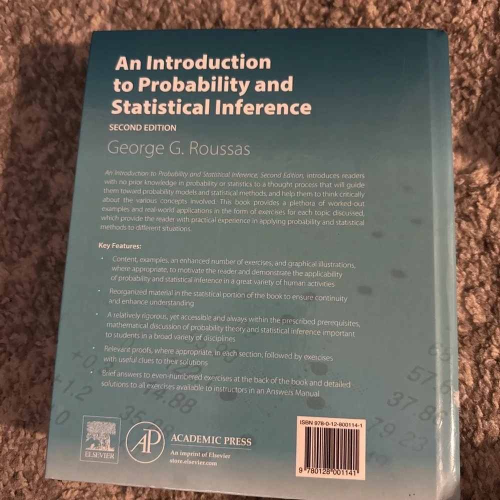 An Introduction to Probability - Hardcover, by Roussas George G. - Acceptable